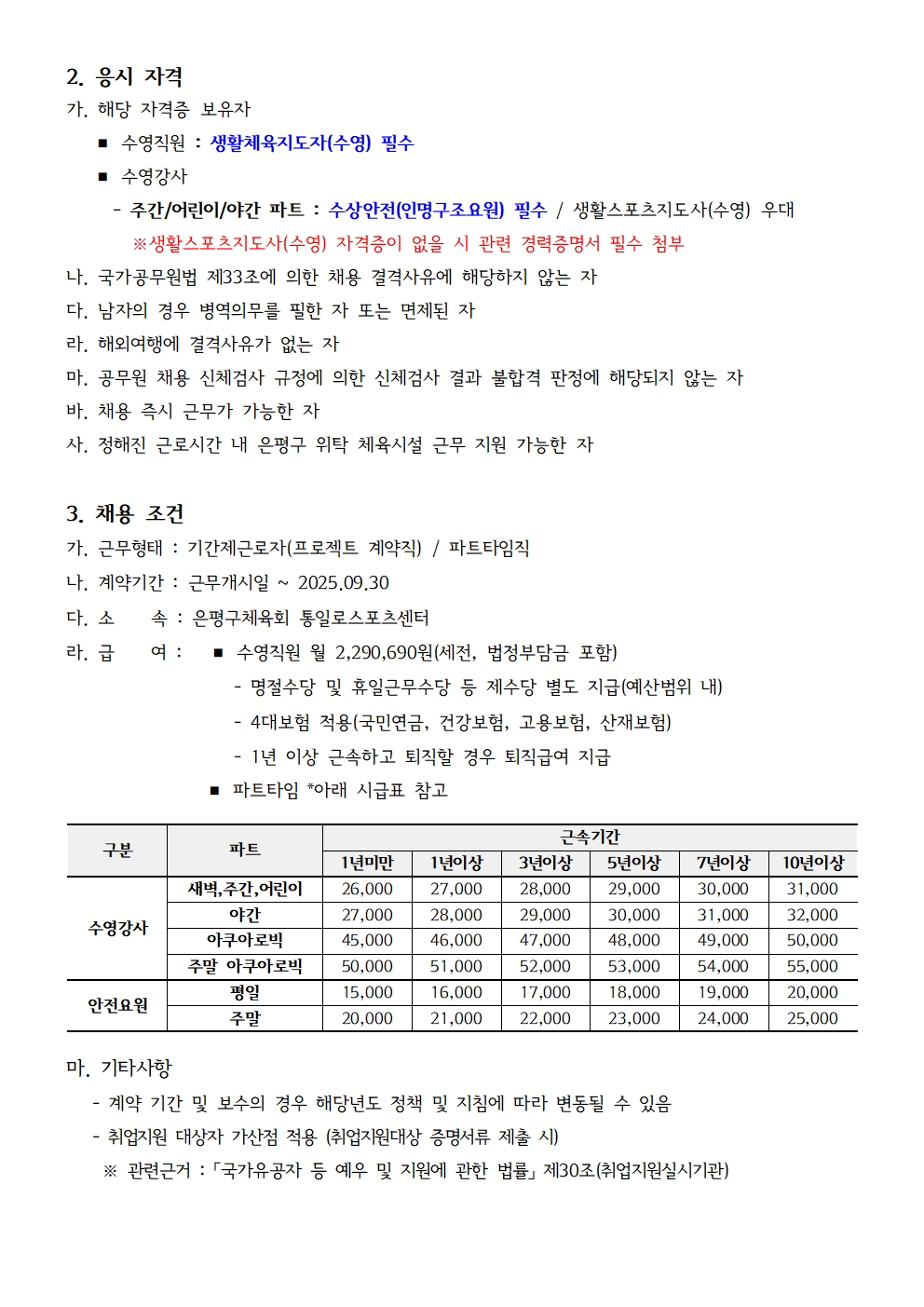 통일로스포츠센터 2023. 11월-2 수영 파트타임 상시 채용 공고문002.jpg